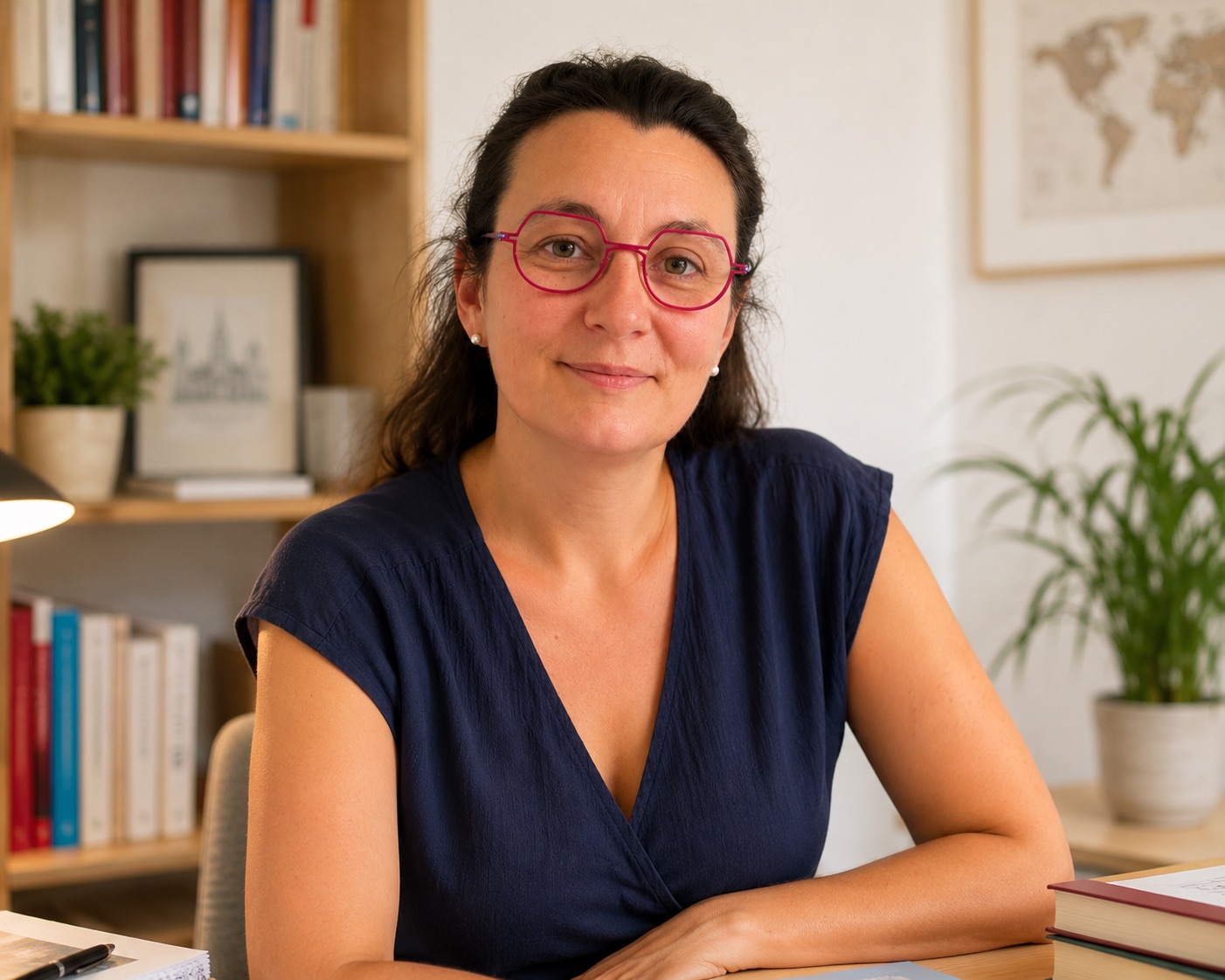 Céline de Jonquières à son bureau